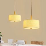 Modern Restaurant Fabric Material Circle Pendant Lamp