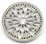 Silver Life of Tree Coin with White Crystal