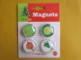 Christmas Crystal Glass Refrigerator Magnet