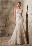 2016 Crystal Embroidery Beach Bridal Wedding Dresses 2709