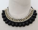 Handmade Bead Crystal Fashion Charm Chunky Costume Choker Necklace (JE0020)