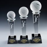 China Factory Custom Crystal Metal Trophy for Basketball