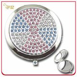 Shiny Crystal Stone Decoration Printed Metal Cosmetic Mirror
