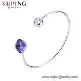 51917 Cheap Adjustable Gemstone and Crystal Bangle Cuff Metal Bangles Wholesale Crystals From Swarovski