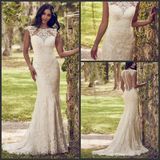 Sleeveless Bridal Ball Gowns Sheath Lace Wedding Dress Z617