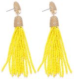 Bead Fringe Dangle Earrings Soriee Drop Earrings Beaded Tassel Ear Drop 5 Colors