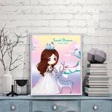 Factory Direct Wholesale New Children DIY Crystal Modern Flower Wall Art Canvas Home Decoration Fk-028