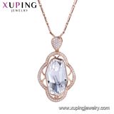 43150 Xuping Logo Large Stone Necklaces Crystals From Swarovski