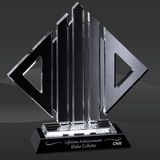 Tri Pillar Crossing Crystal Award (CD-3105)