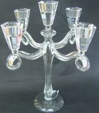 Clear Glass Candle Holder with Five Posters