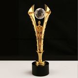 High-End Home Art Crafts Metal Crystal Trophy