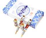 Nice Design Red Porcelain Ball Pen with Gift Box
