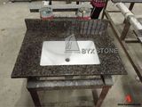 Caledonia Brown Granite Vanity Tops with Backsplash