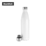17oz White Stainless Steel Cola Shaped Bottle Sublimation Mugs Bw19W