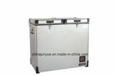 12/24V DC Double Temperature Deep Chest Solar Car Stainless Steel Freezer Scd-85L