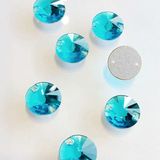 Flat Back Rivoli Loose Rhinestones for Sewing Aquamarine