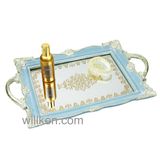 Blue Mirror Tray Wedding Decoration