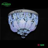 Contemporary Remote Control Crystal Ceiling LED Lamp