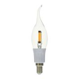 Tailed C35 1.6W 210lm Ww E27 COB LED Bulb