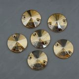 Round Gloden Glass Stones Grament Beads (DZ-3041)