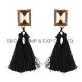 Fashion Alloy Rhinestone Imitation Diamond Tassel Earring Accessories Jewelry Gift