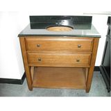 Polished Black Granite Vanity Tops with Cabinet for Bathroom