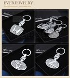 Auto Car Logo Key Chain Metal Keyring with Crystal Rhinestone
