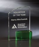 Optical Crystal Trophy Green Base