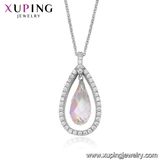 43595 Xuping Women Luxury Crystals From Swarovski Oval Shape Strass Pendant Necklace