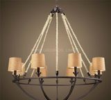 Hotel Customized Decorative Metal & Fabric Shade Pendant Lamp