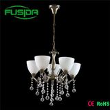 Vintage White Glass Crystal Chandelier Lighting for Hotel