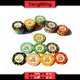 Exas Hold’ Em/ Metal Poker Chips for Casino Gaming with Numbers Casino Chips Ym-Dz001