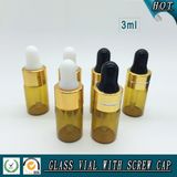 Wholesale 3ml Amber Small Glass Dropper Bottle for Essential Oil