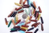 Wholesale Natural Gemstone Crystal Pillar Charms Necklace Pendants