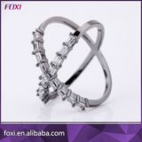 Zirconia Semi Joias Anel Men's Ring with Black Gold Plating
