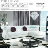 Modern L Shape Living Room Leather Sofa with Button Design (C38)