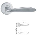 Stainless Steel Hollow Tube Lever Door Handle (S51)