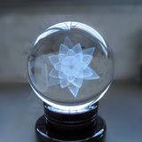 3D Laser Crystal Glass Ball Craft for Souvenir