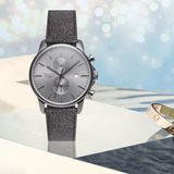 The Newest Europe Fashion Leather Waterproof Wrist Watch Men Stainless Steel Chronograph Sport Watch 72397
