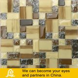 Crystal Glass Mosaic Ice Cracker Design Brown