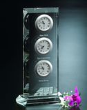 Trilogy Clock Optical Crystal Award (CA-1194)