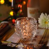 Flower Shaped Glass Candle Vessel