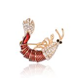 High Grade Fashion Jewellry Lobster Shape Rhinestone Alloy Brooch