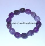Natural Crystal Beaded Tumbled Nugget Bracelet