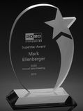 Elliptical Star Crystal Trophy