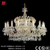 Traditional Crystal Chandelier with Glass Decoration Wl-82114