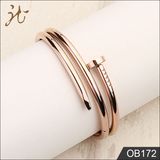 Fashion Stainless Steel Personalised Nail Bracelet Ob172