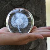 Crystal Ball Faceted 3D Laser Engraving Crystal Glass Ball