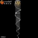 Modern Lighting Chromed Steel K9 Crystal Chandeliers for Home Decorated Om021