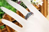 Leaf Plant Crystal Rings for Women